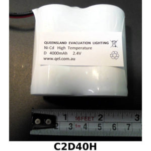 2 Cell D Squat 4000mAh 2.4V Battery